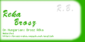 reka brosz business card