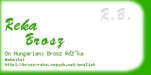 reka brosz business card